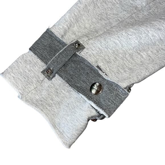 Orly Fleece Jacket Full Zip Asymmetric Sweatshirt Studded - Picture 11 of 14